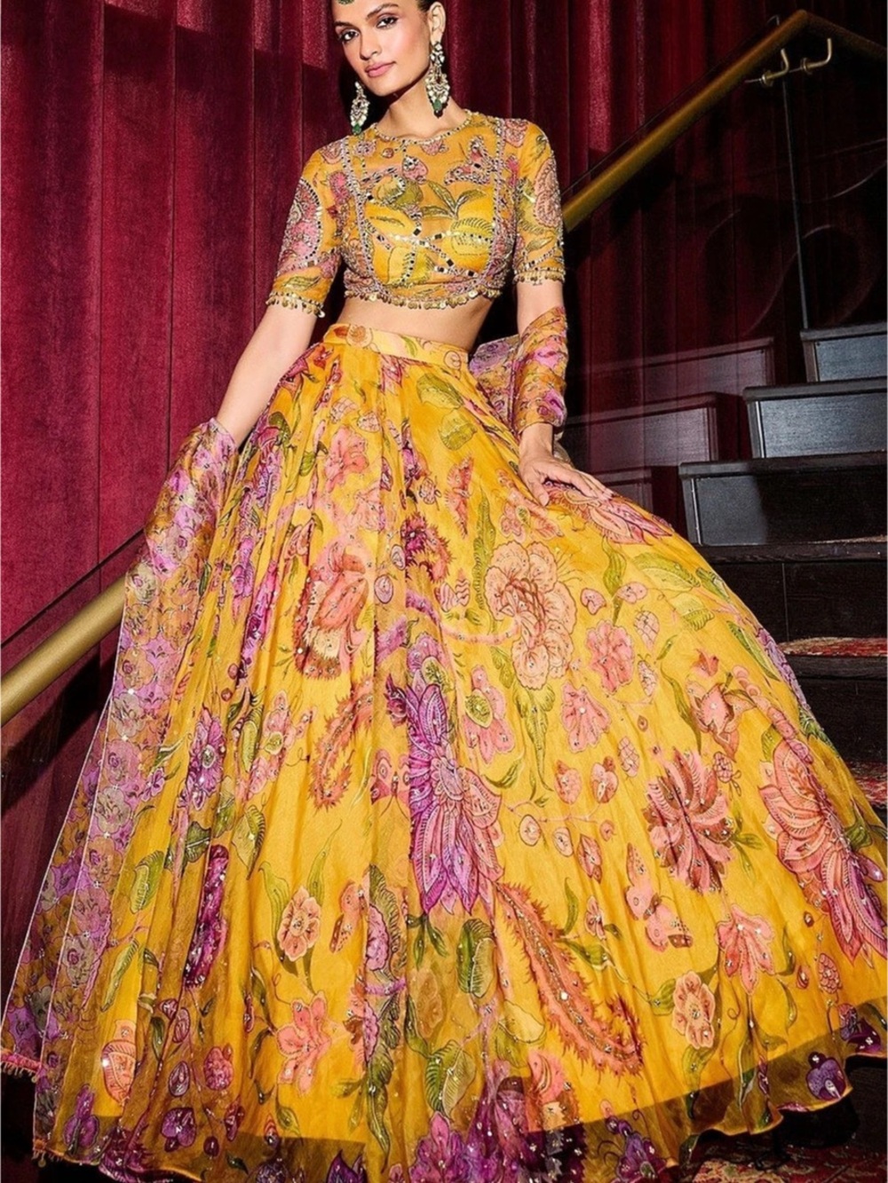 Mahima Mahajan Wahida Lehenga Set in Yellow